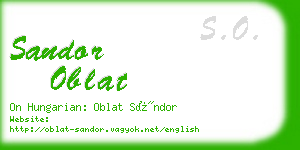 sandor oblat business card